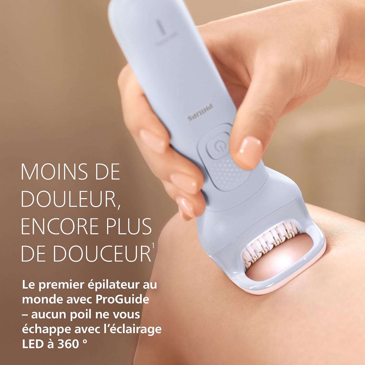 Detalle de Philips Épilateur série 8000 BRE709/00 – épilation sans fil efficace sur peau sèche ou humide