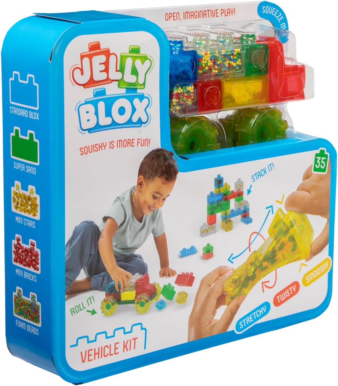 Thumbnail 1 de Jelly BLOX Vehicle Kit – Sensorische Baustein-Box ab 2 Jahren für kreatives Bauen und Stressabbau