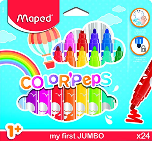 Detalle 2 de Maped Color Peps Early Age jumbo 24 colores 🖍