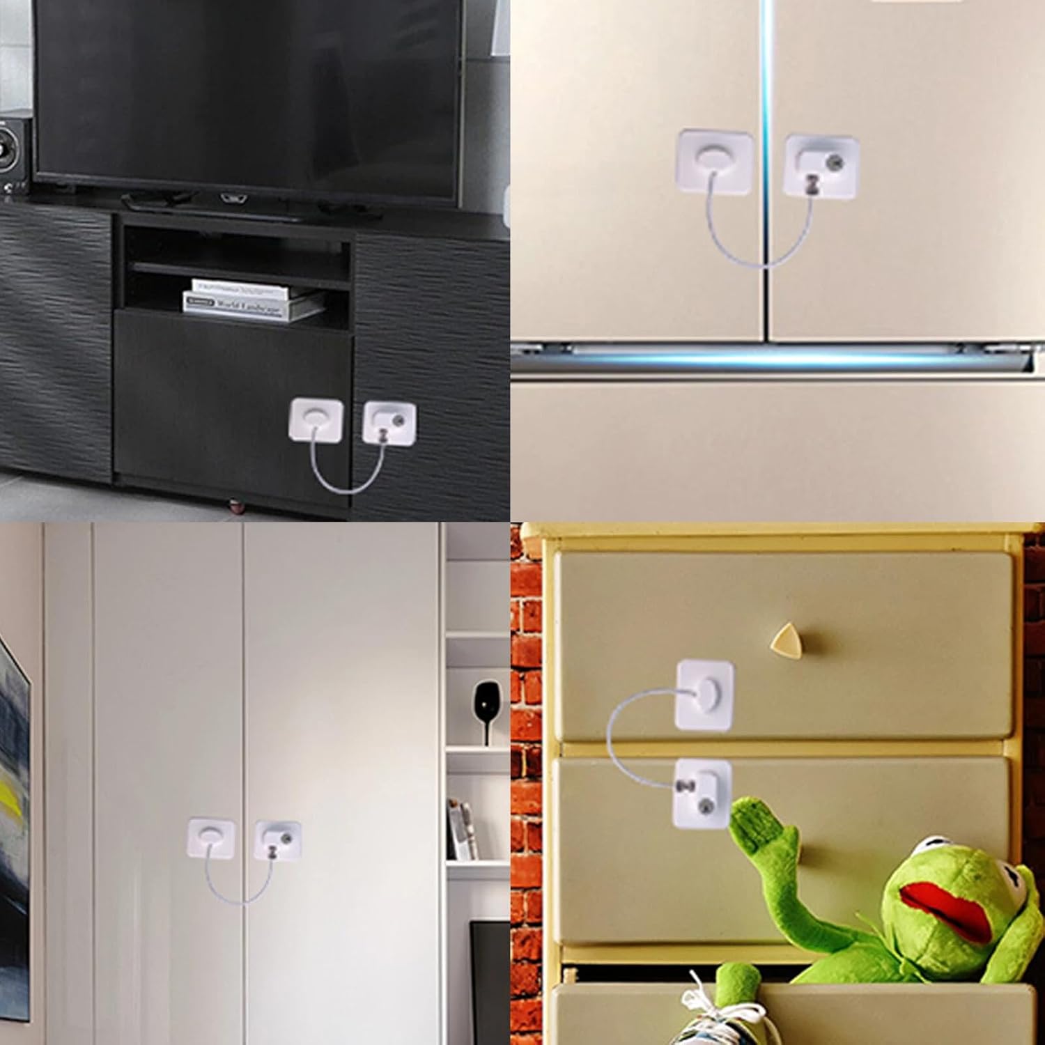 Thumbnail 4 de Crozgan 3Pcs Fridge Door Lock with 3 Keys – Child Safety Lock for Home & Office