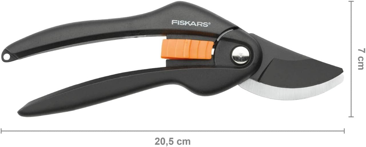 Detalle de Fiskars Bypass-Gartenschere P26 – 20 cm, Antihaftbeschichtet, für frische Äste bis Ø 2,2 cm