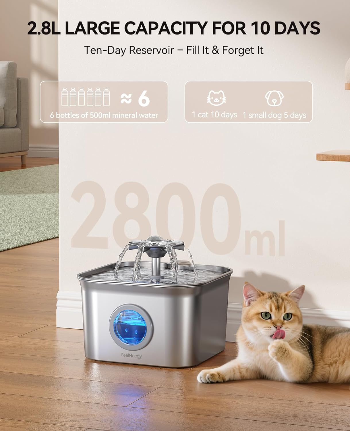 Thumbnail 1 de FEELNEEDY 2.8L cat water fountain