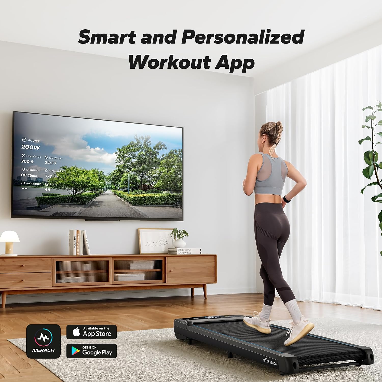 Thumbnail 3 de MERACH Walking Pad Treadmill 265 lb capacity