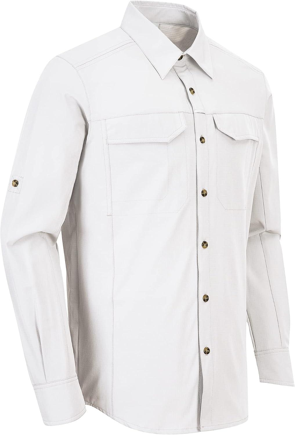 Detalle de 33,000ft Funktionshemd Herren mit UPF50+ UV-Schutz, Langarm-Button-Down für Outdoor & Sport