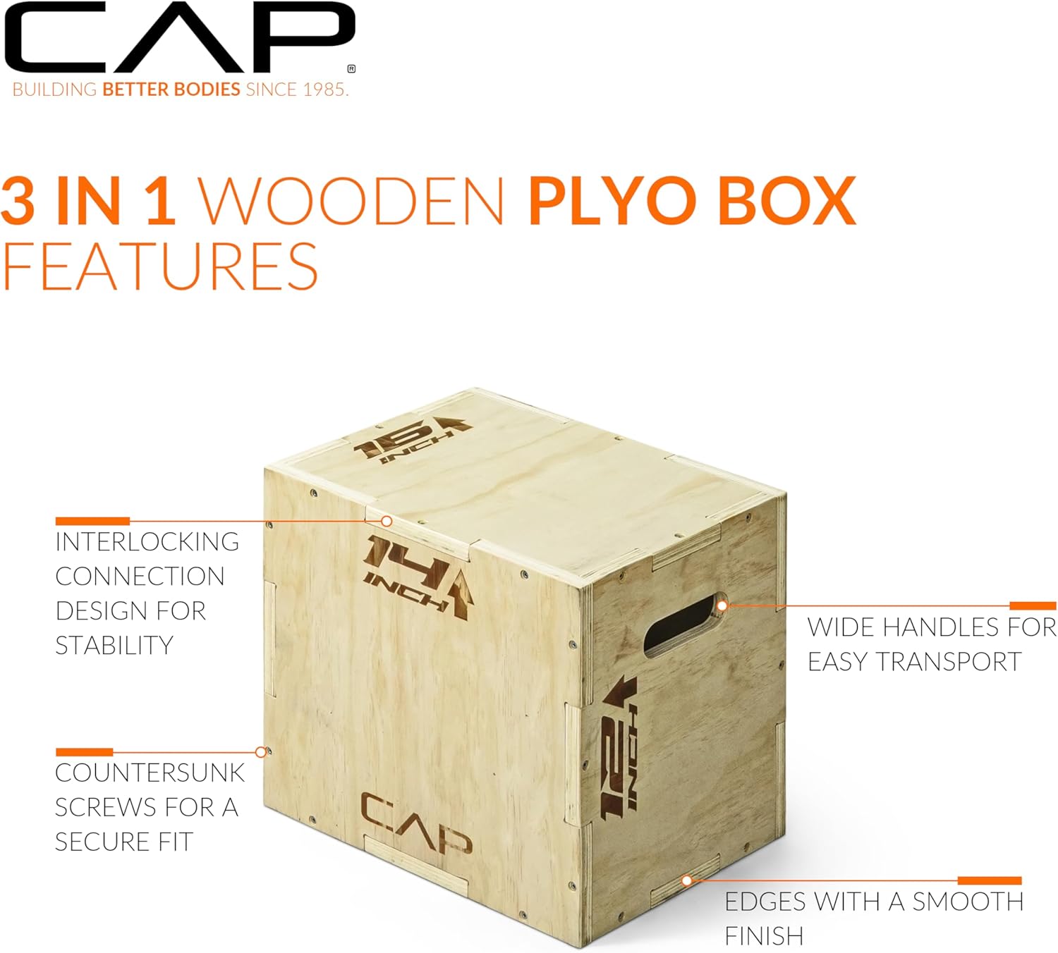 Detalle de CAP Barbell 3-in-1 Plyometric Box 3 sizes 🏋