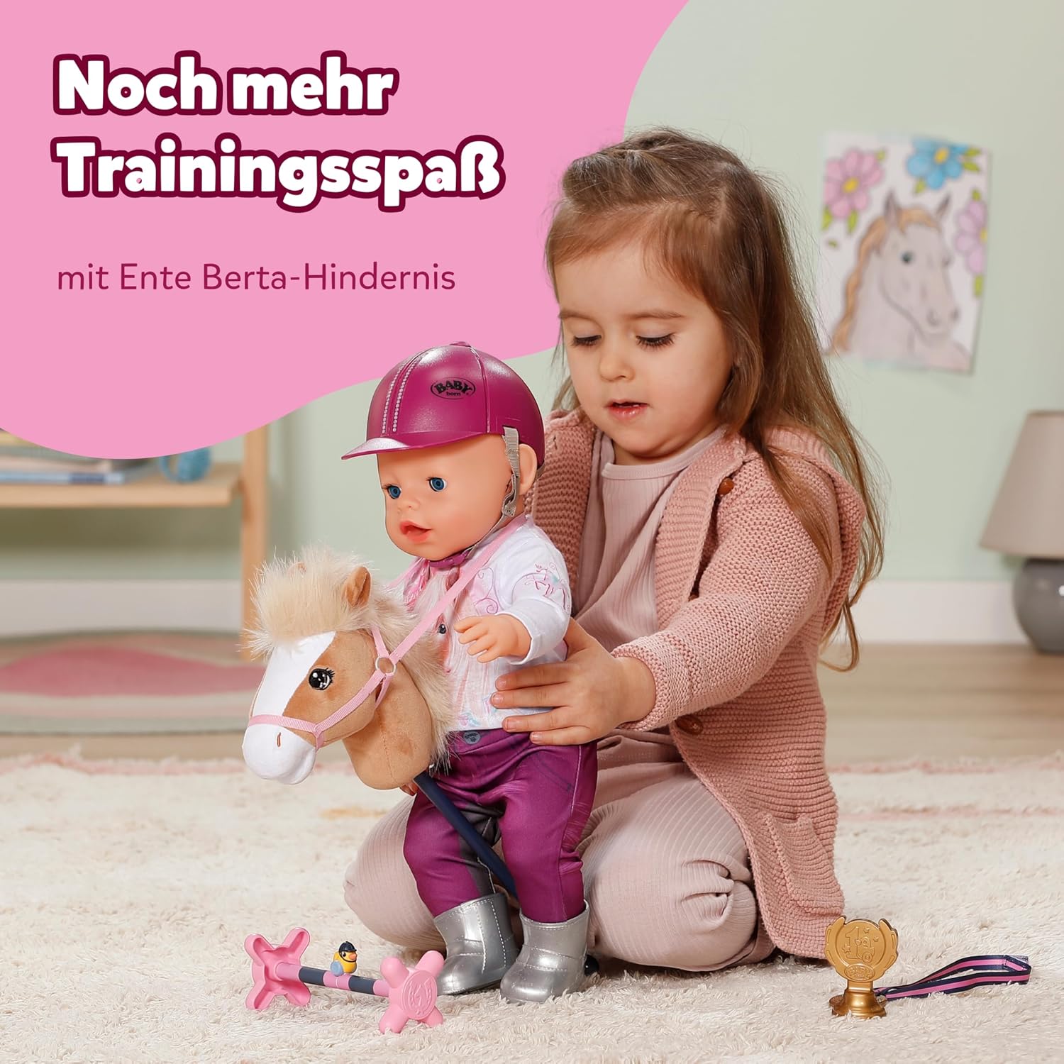 Thumbnail 3 de BABY Born Hobby Horsing Set – Puppenset mit Steckenpferd & Zubehör (36 cm & 43 cm)