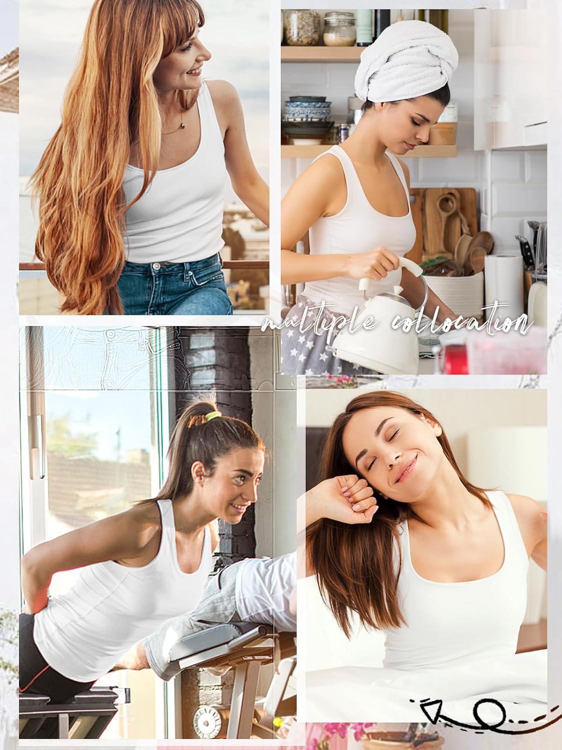 Thumbnail 4 de Air Curvey 4 Pack Tank Top 95% Modal