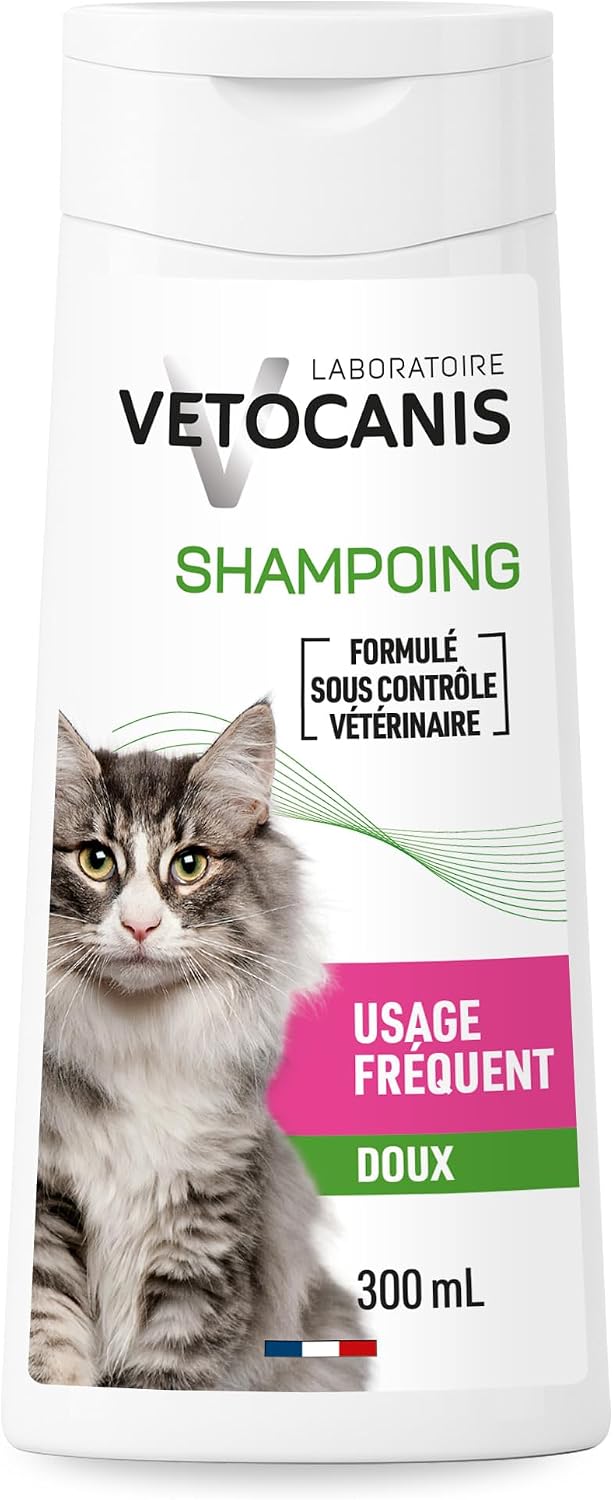 Detalle de Vetocanis Shampoing Chat Dermoprotecteur à usage fréquent (glaçrine végétale) 300 ml