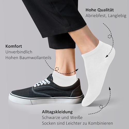 Detalle de Lakpoau 12 Paia Calzini Corti Unisex ZD2301: comfort traspirante per sport e vita quotidiana