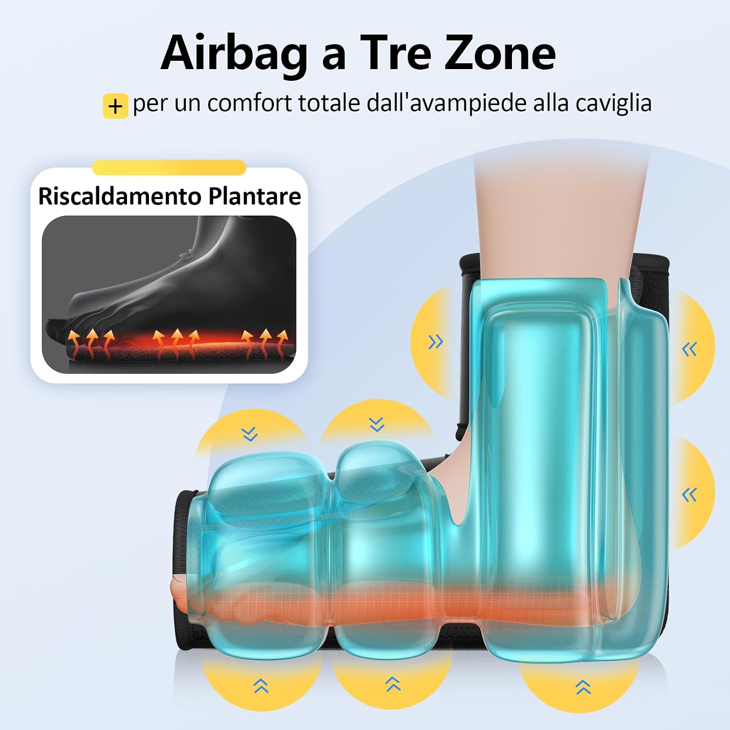 Detalle de Comfytemp Massaggiatore Piedi Wireless: sollievo mirato per una circolazione migliore