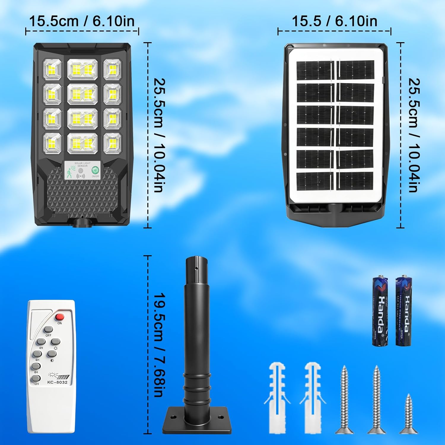 Thumbnail 1 de CREATESTAR Lampione Solare Led Esterno 400W – illuminazione solare robusta IP66 con sensore e telecomando