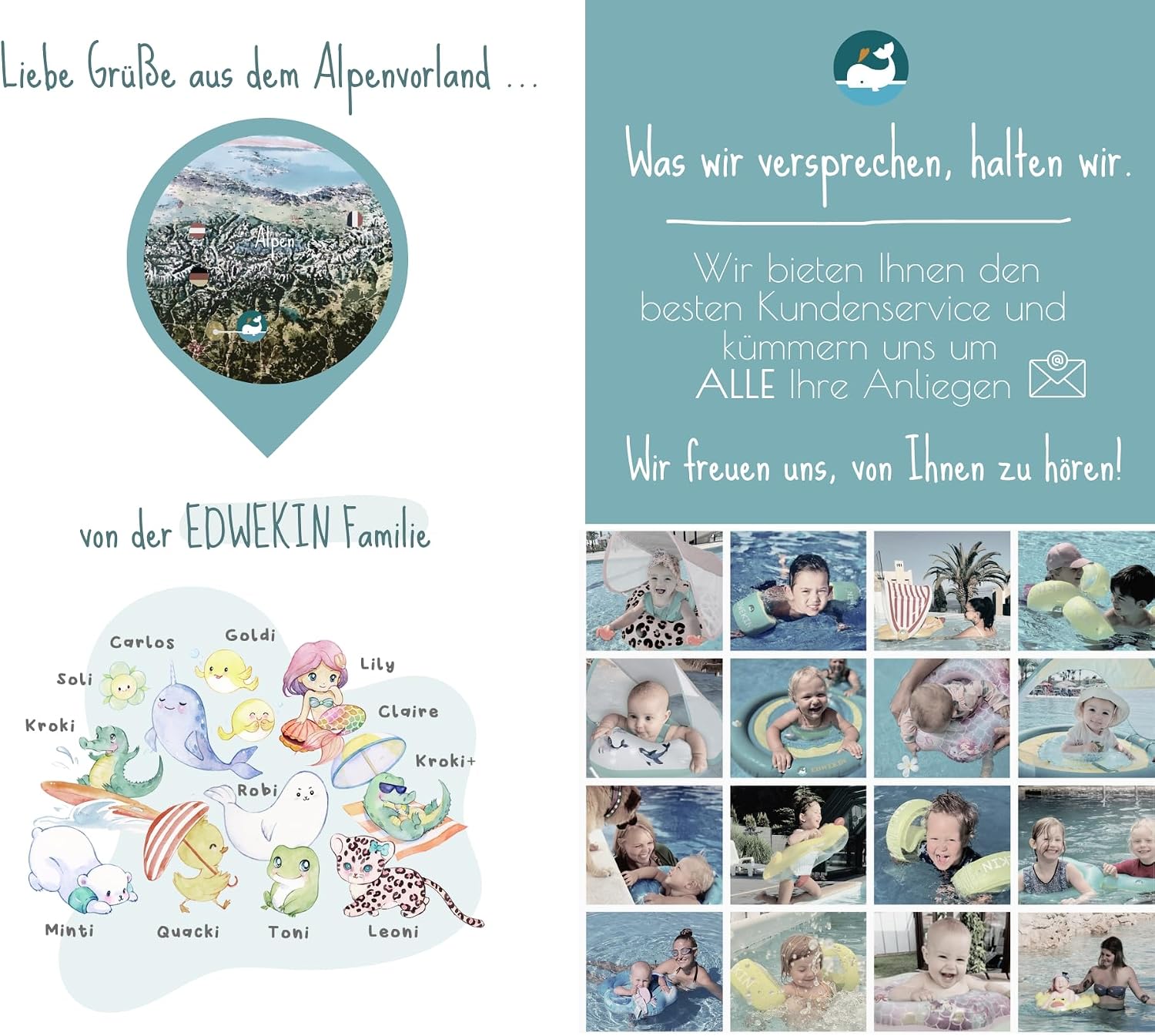 Thumbnail 6 de EDWEKIN Premium Schwimmflügel Kinder 1–6 Jahre
