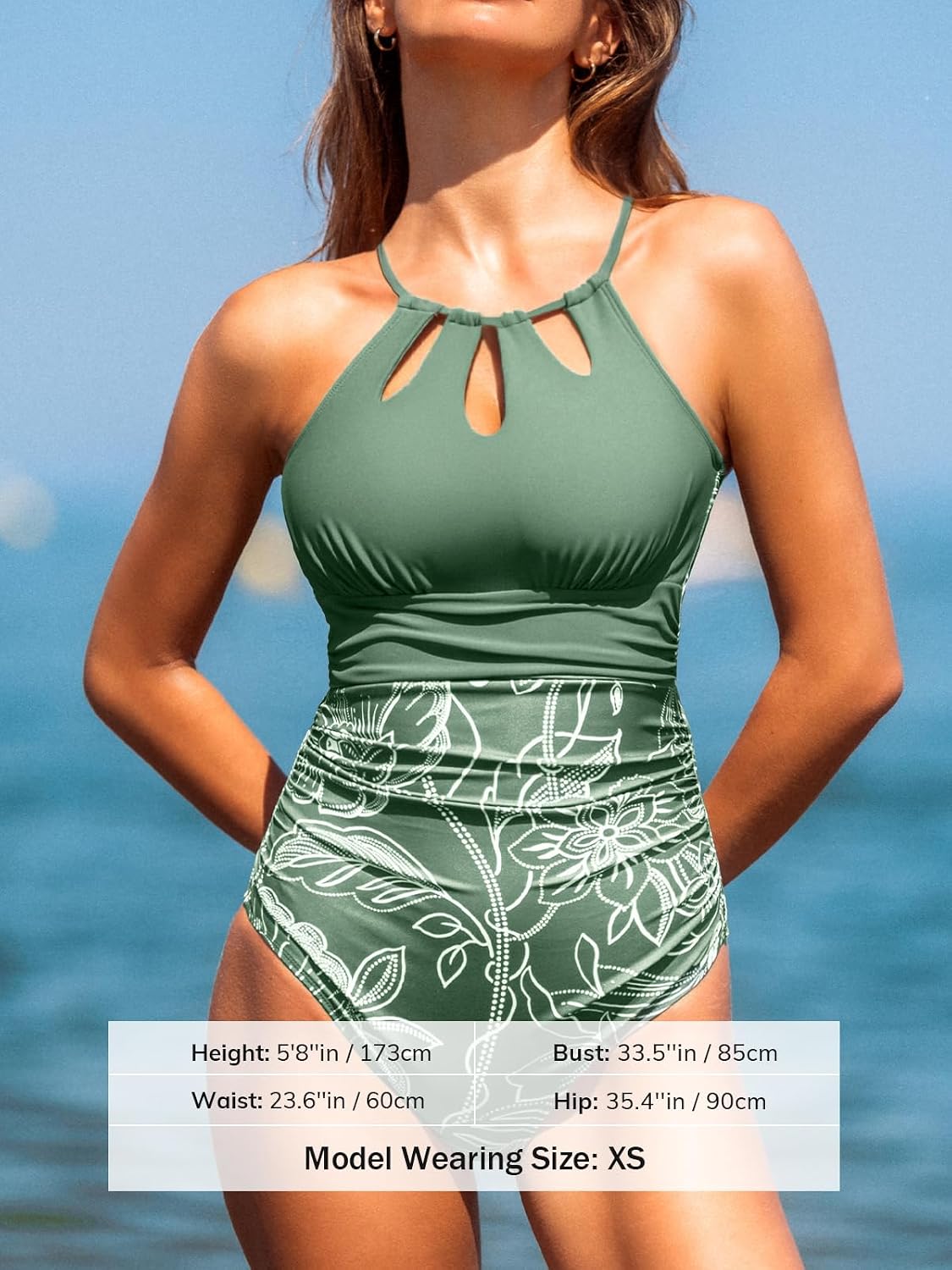 Detalle 2 de CUPSHE Maillot une pièce contrôle du ventre XS‑XL