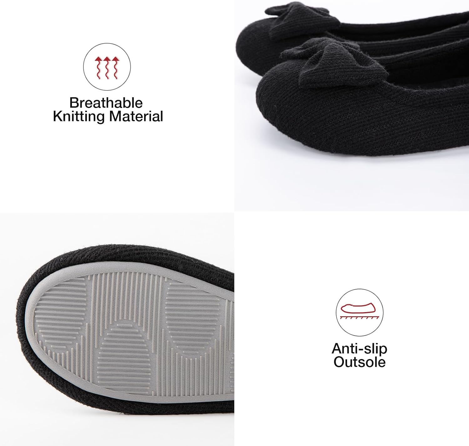 Thumbnail 6 de EverFoams Women’s Ballerina Slippers with Memory Foam & Stretchable Heel Design
