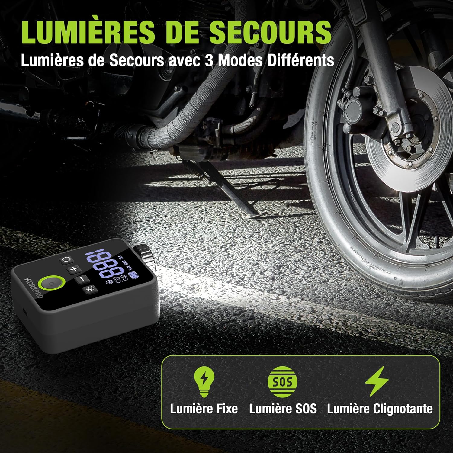 Thumbnail 5 de WORKPRO Mini Compresseur d’Air 140 PSI