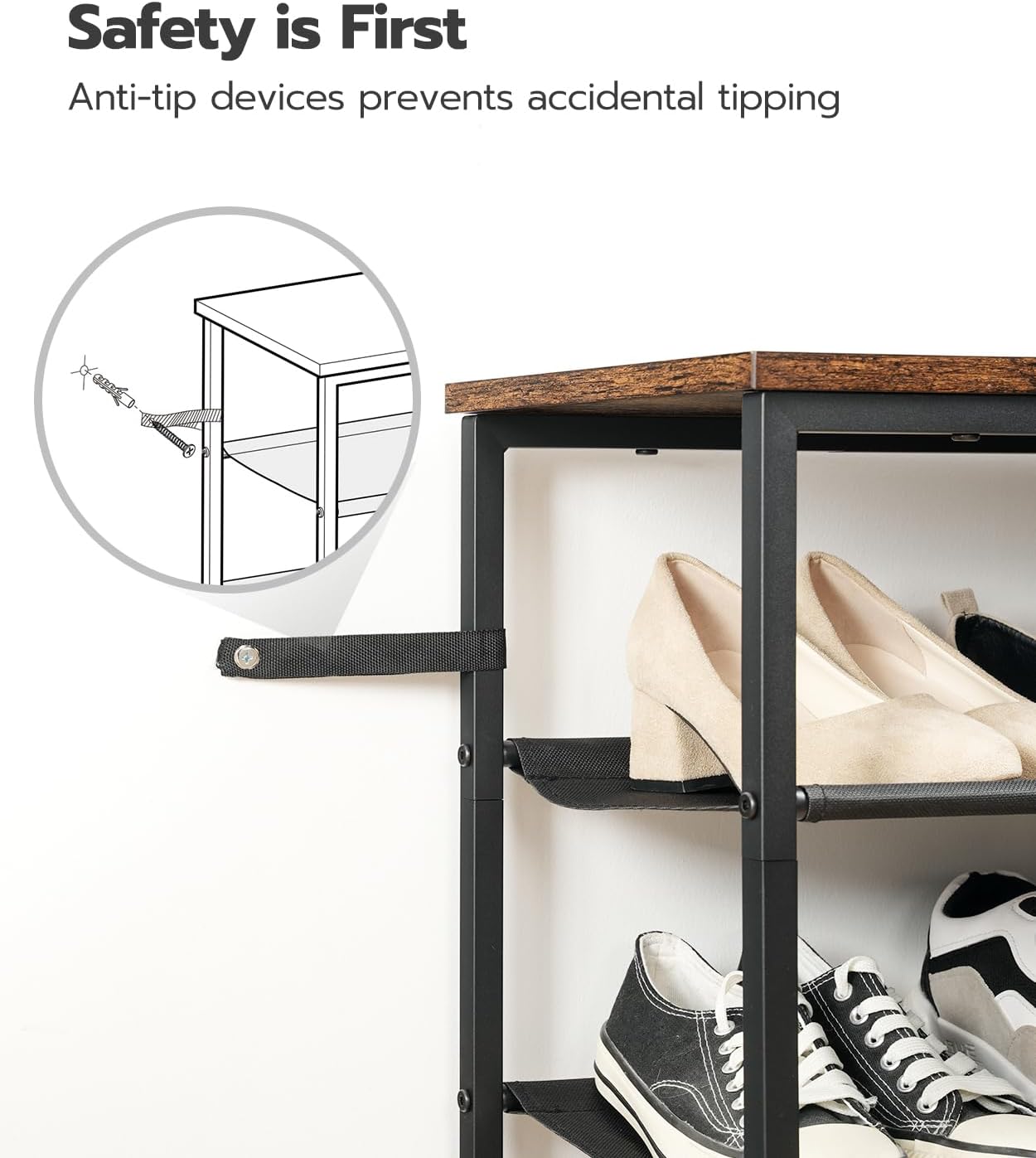 Thumbnail 5 de HOOBRO BF47XJ01G1 4-Tier Shoe Rack for 12-16 Pairs ๐