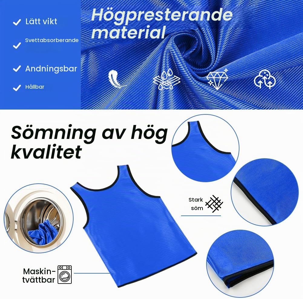 Detalle 2 de BSBUY träningsvästar för lagträning, 6-pack i polyester mesh