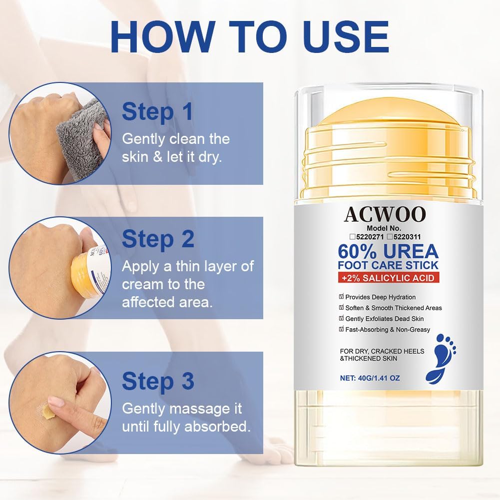 Thumbnail 3 de ACWOO Crème à l'urée 60% 40g pour pieds secs