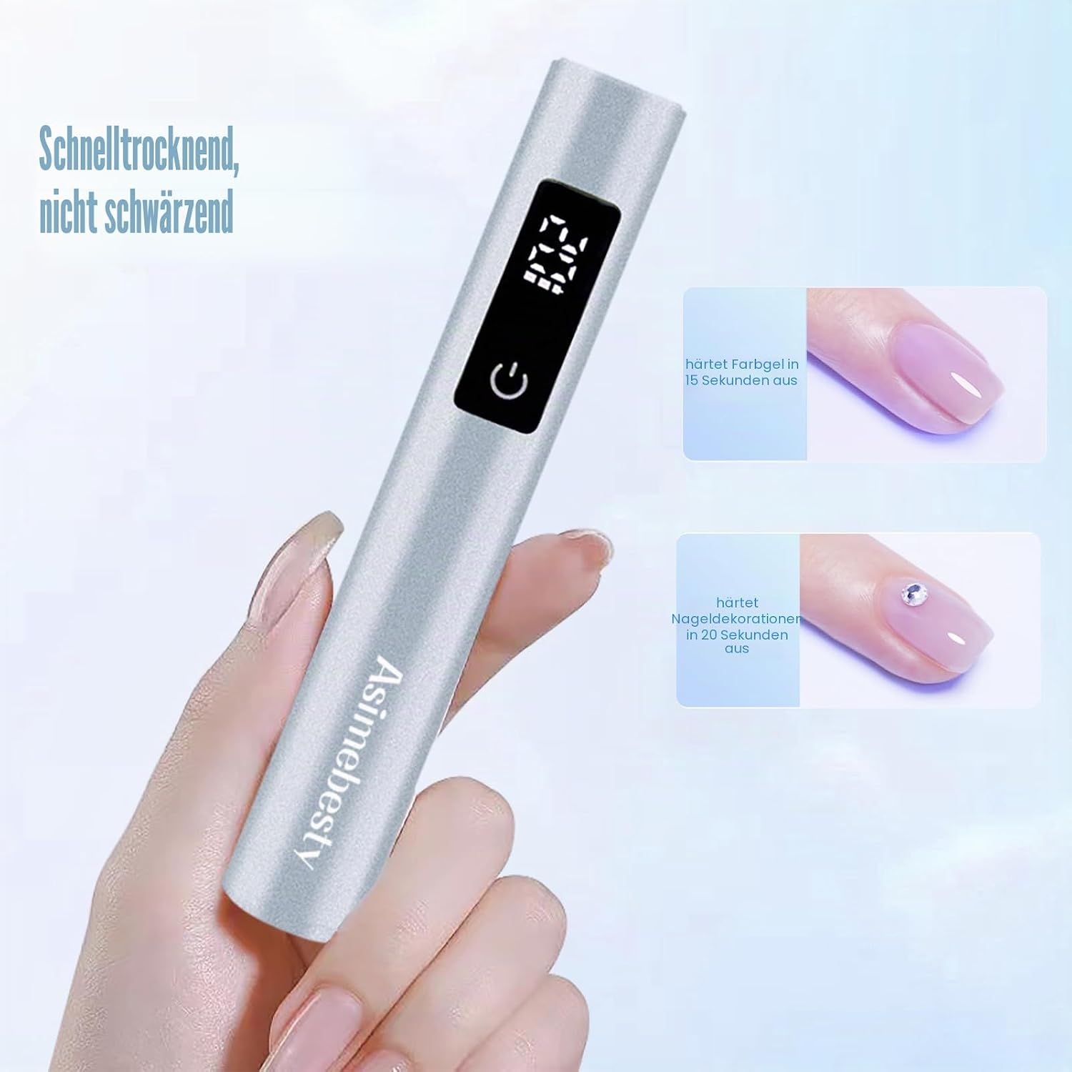 Thumbnail 6 de Asimebesty UV Lampe für Gelnägel – kompakt, wiederaufladbar und mit Ständer