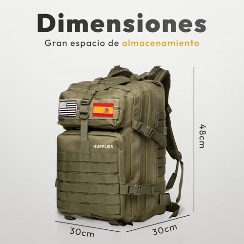 Detalle de JUPPLIES Mochila Táctica Militar 45L: resistente, modular y práctica para tus misiones