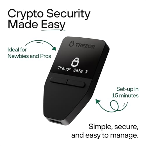 Thumbnail 1 de Trezor Safe 3 (Cosmic Black): cartera de hardware criptográfico con elemento seguro y EAL 6+
