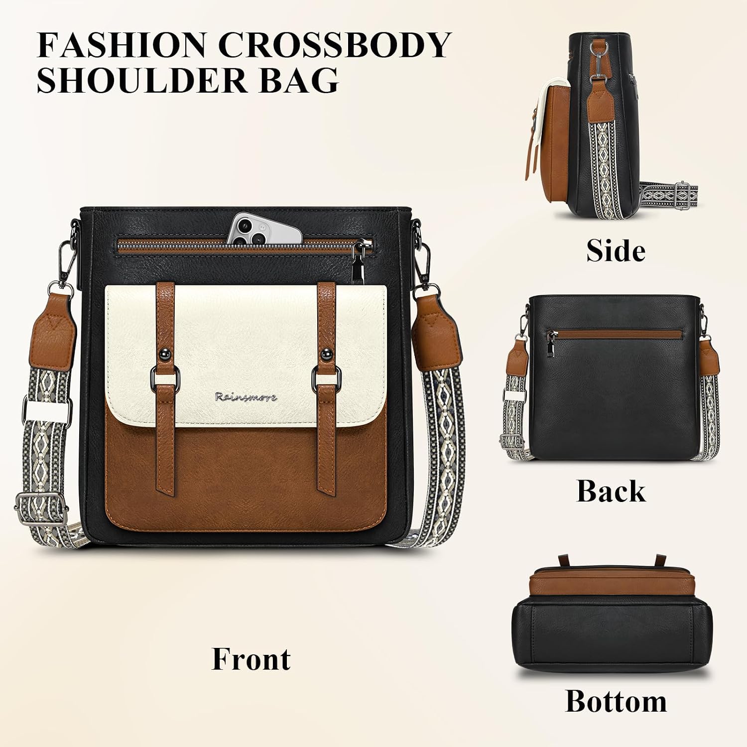 Thumbnail 4 de RAINSMORE Cross Body Bag 28x10x27cm