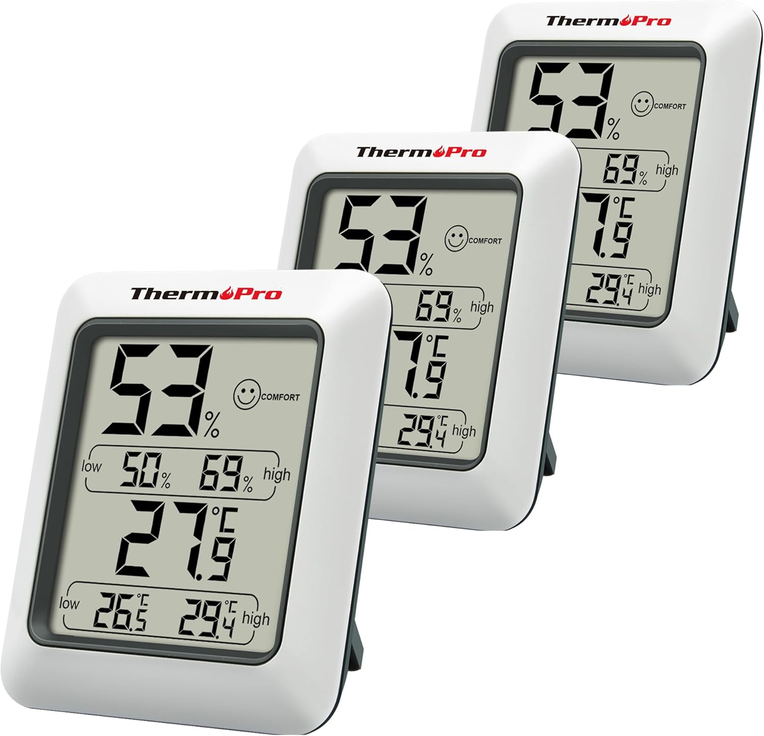 Detalle de ThermoPro TP50-3 Hygrometer Innen