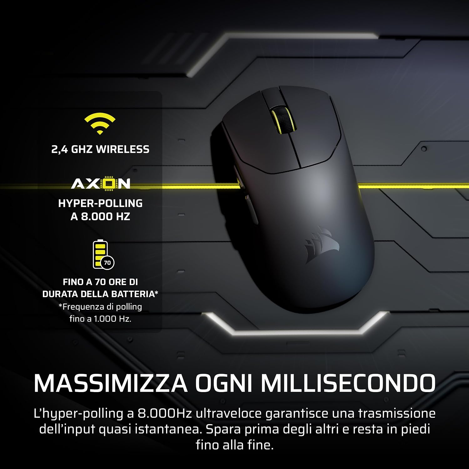 Thumbnail 4 de Corsair SABRE v2 PRO mouse gaming wireless 36g, 33.000 DPI