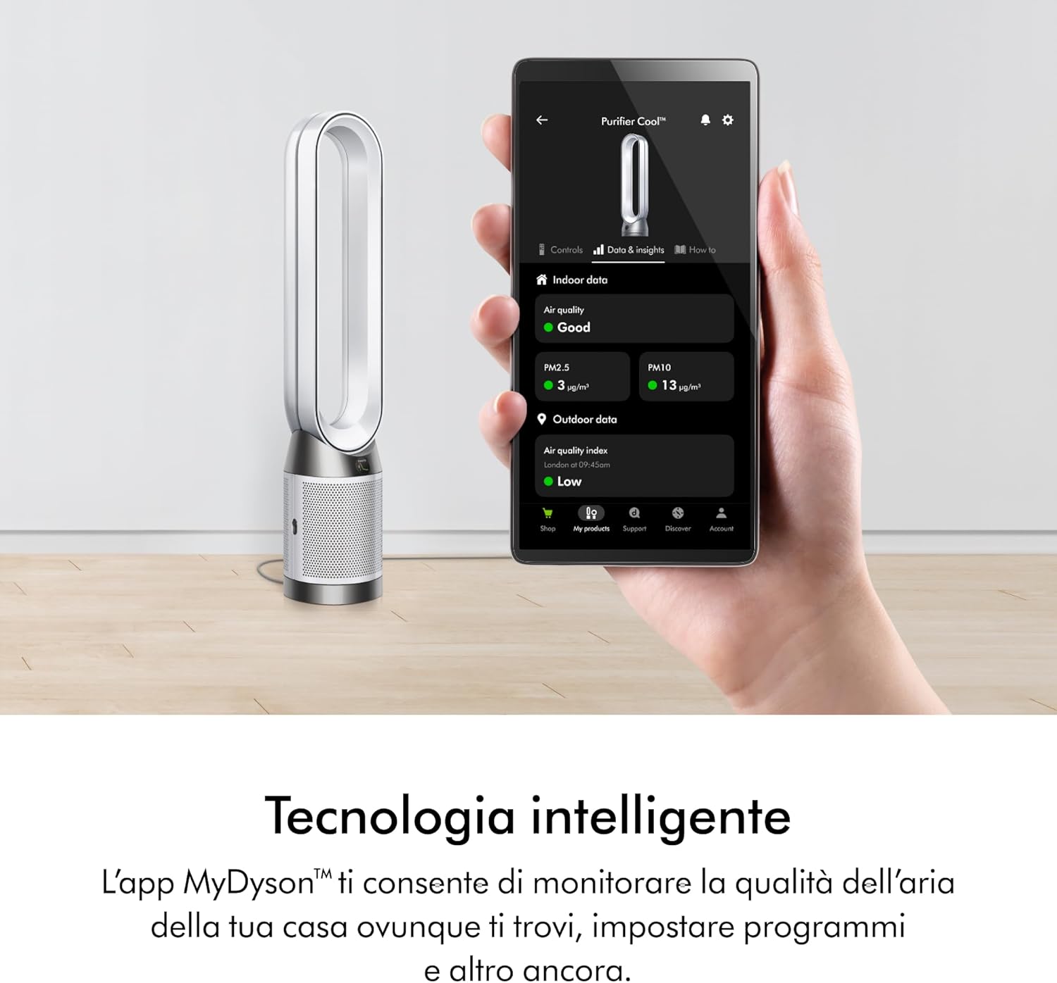 Thumbnail 3 de Dyson Purifier Cool PC1: Ventilatore a Torre con Purificatore d’Aria, controllo App e telecomando