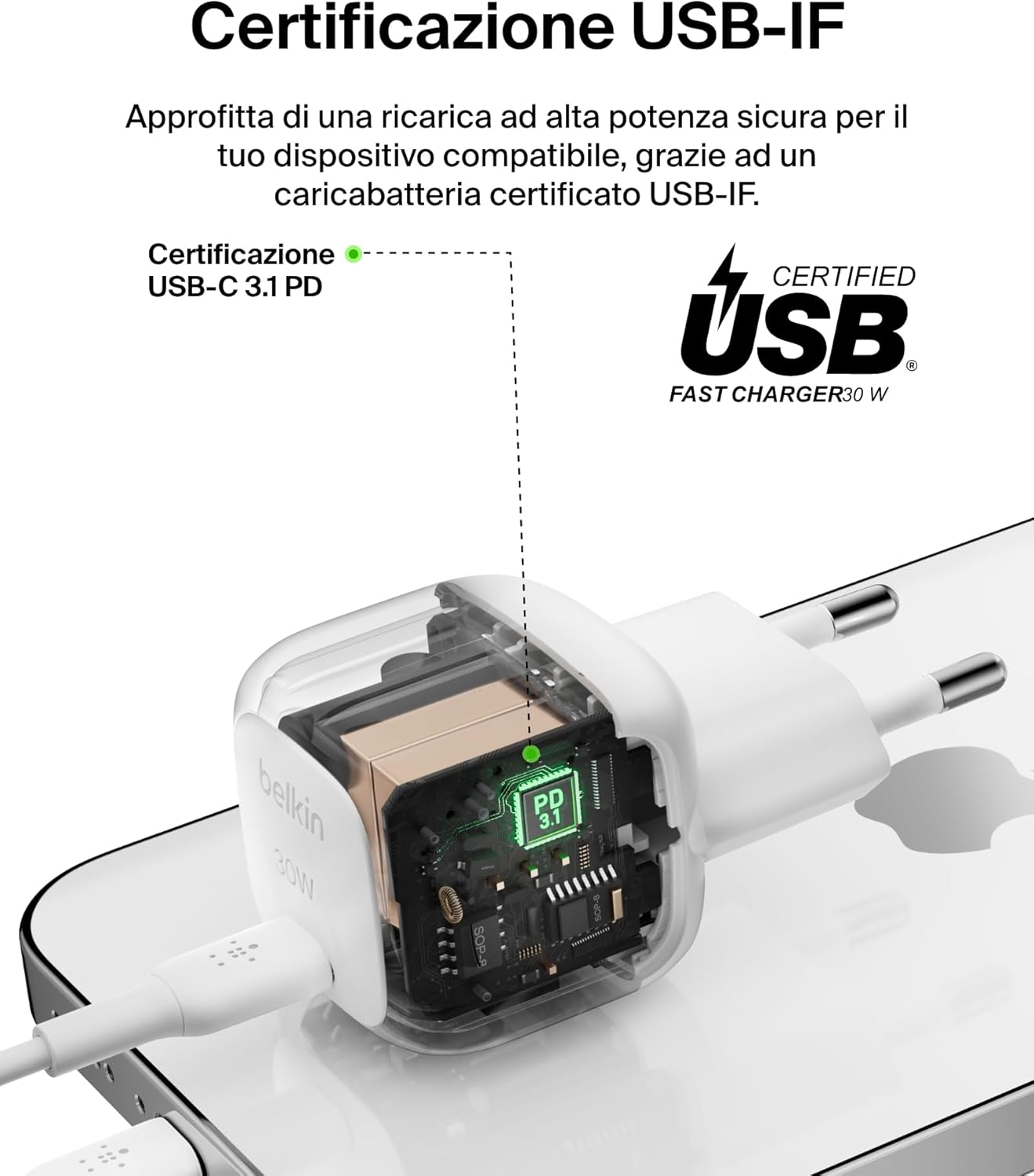 Thumbnail 4 de Belkin BoostCharge 30W Caricabatterie da parete