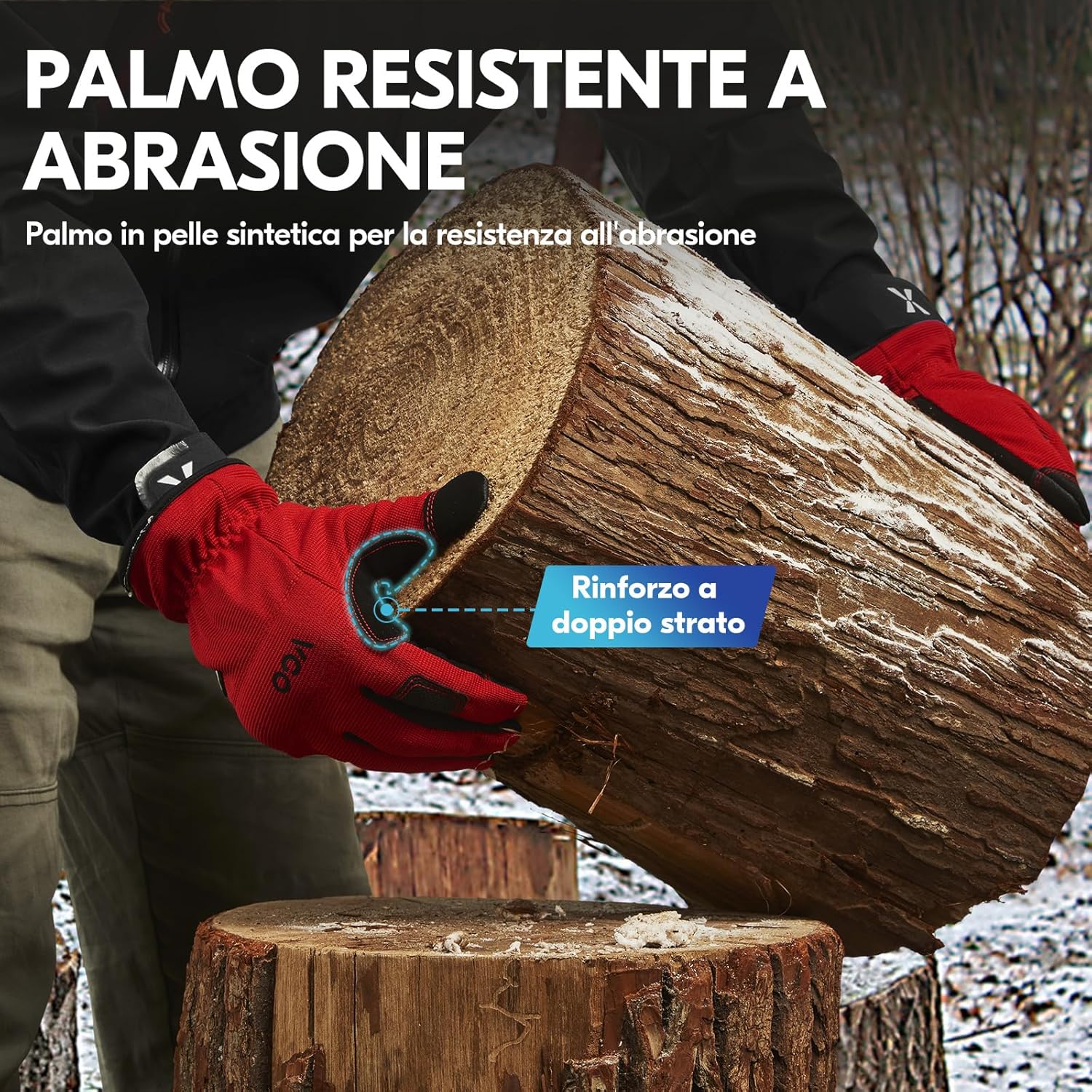 Thumbnail 3 de Vgo... Guanti da lavoro invernali impermeabili con touchscreen, termici (1 paio) – per edilizia, magazzino e giardinaggio