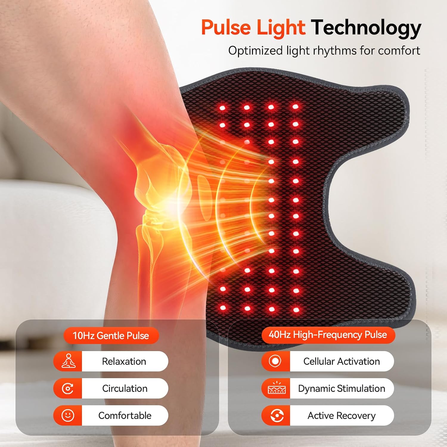 Detalle de Red Light Therapy Knee Massager 660nm