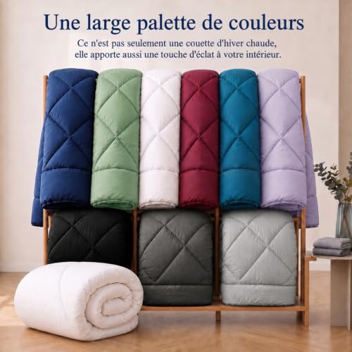 Thumbnail 6 de WAVVE Couette 220 x 240 cm, hiver 450 GSM, microfibre blanche