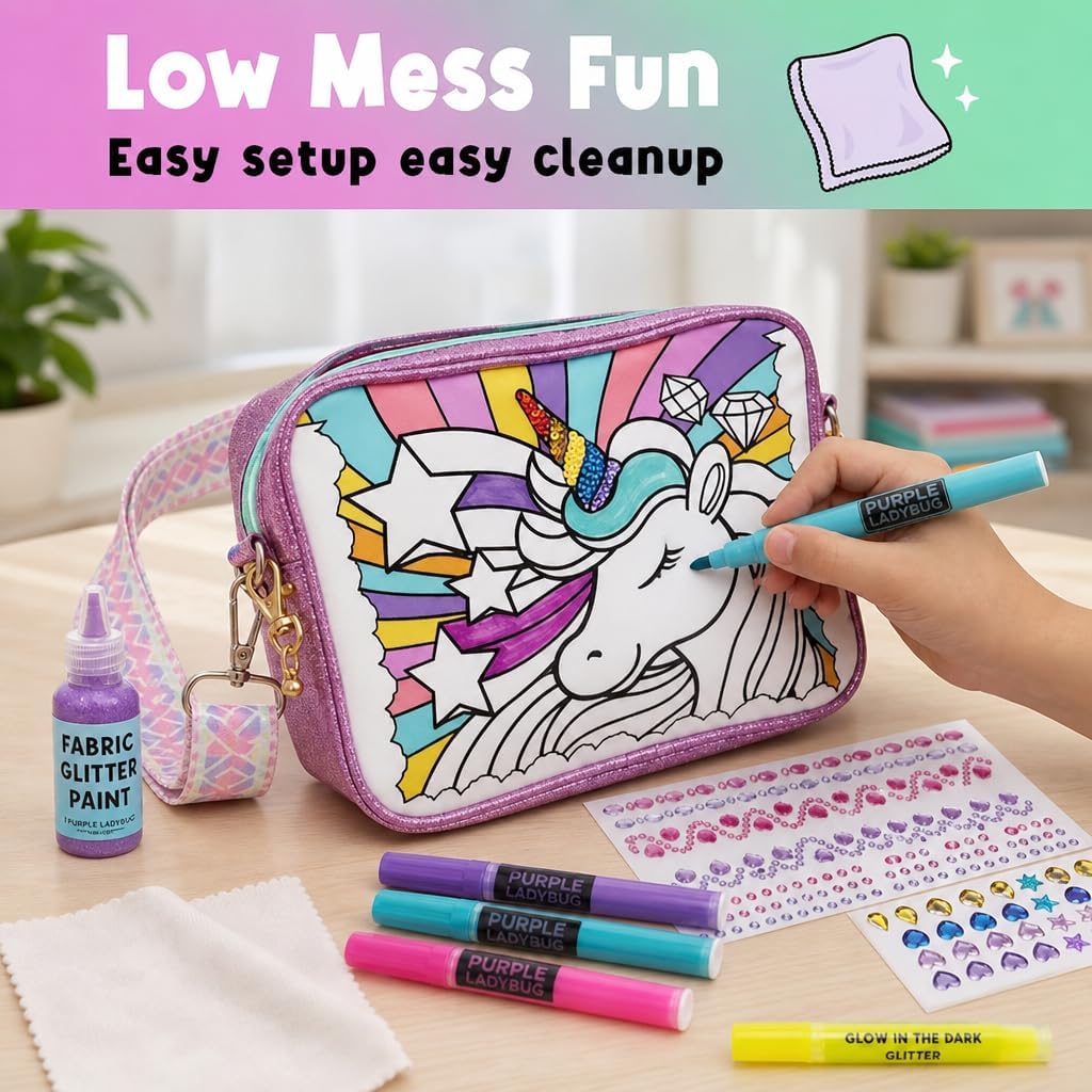 Detalle de Unicorn crossbody craft kit for kids