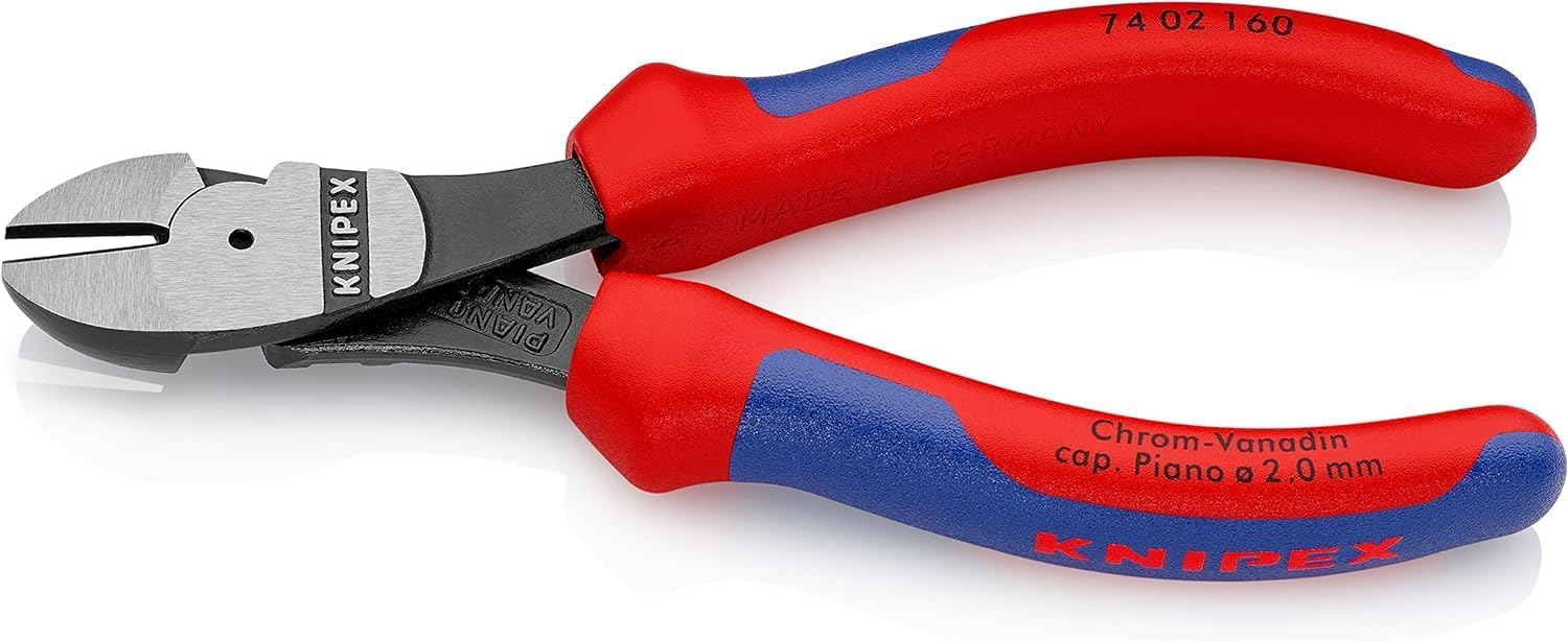 Detalle de クニペックス KNIPEX 7402-160(74 02 160 SB)強力型斜ニッパー 硬線・ピアノ線対応