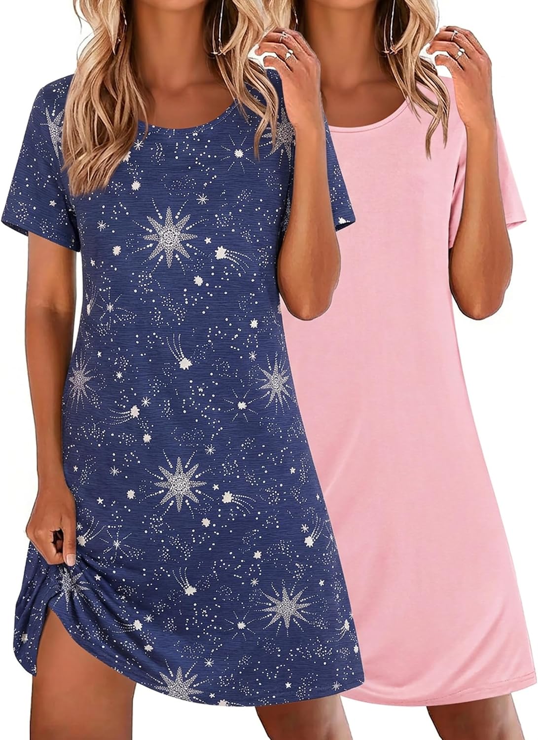 Detalle de Ekouaer Women's Nightgowns 2-Pack