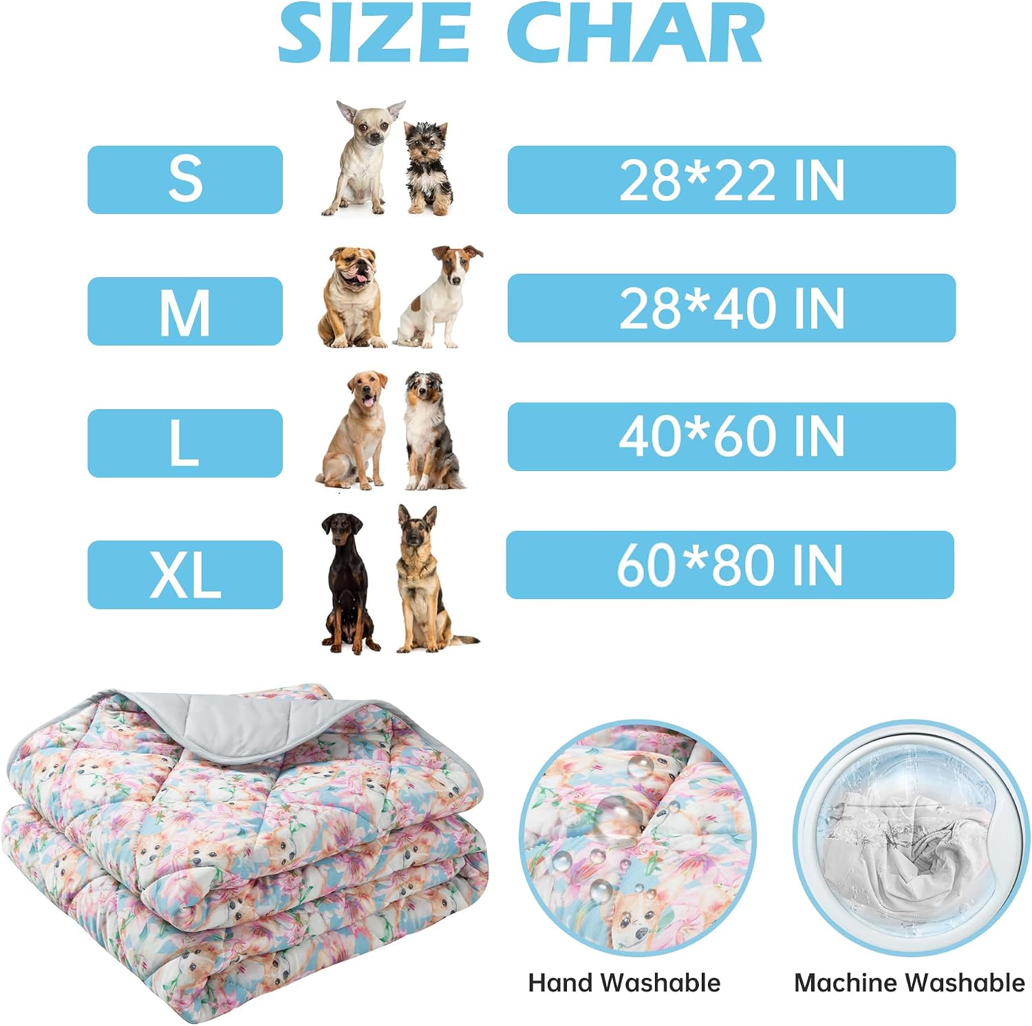 Detalle de ZINGTERRA Dog Cooling Mat, 28 x 22 Inch