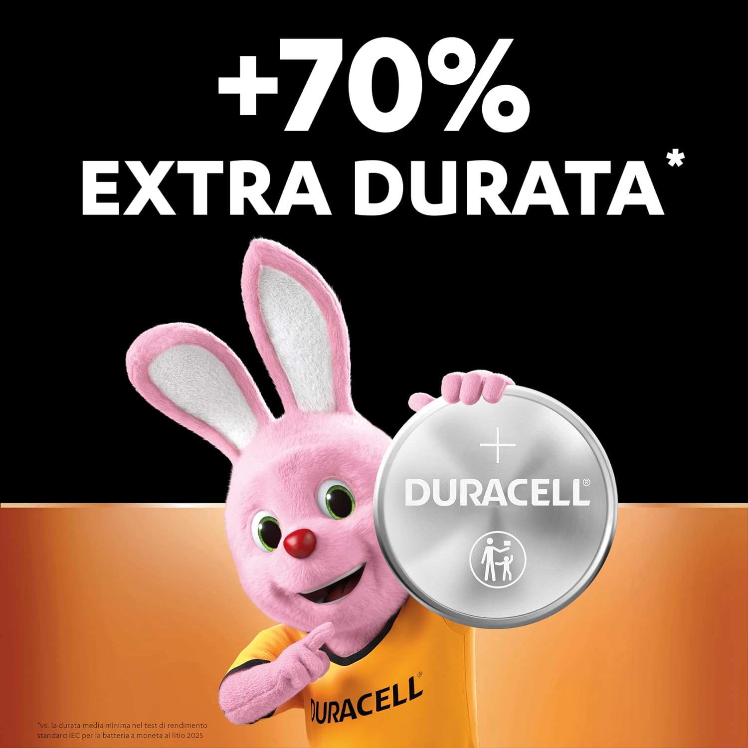 Detalle 2 de Duracell CR2025 a moneta al litio 3 V – Confezione da 8, Baby Secure, fino al 70% di durata extra