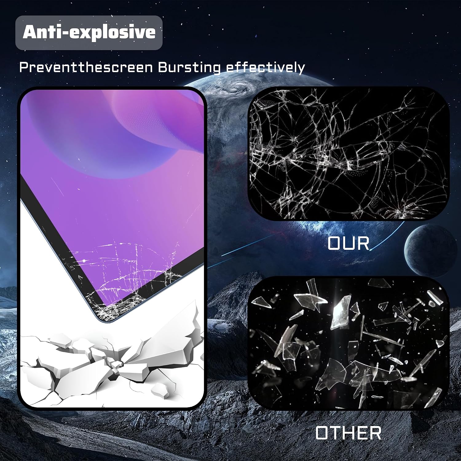 Detalle 2 de Lemxiee Schutzfolie für Lenovo Idea Tab 11" – Panzerglas, 2+2 Stück, Kameraschutz & HD 9H