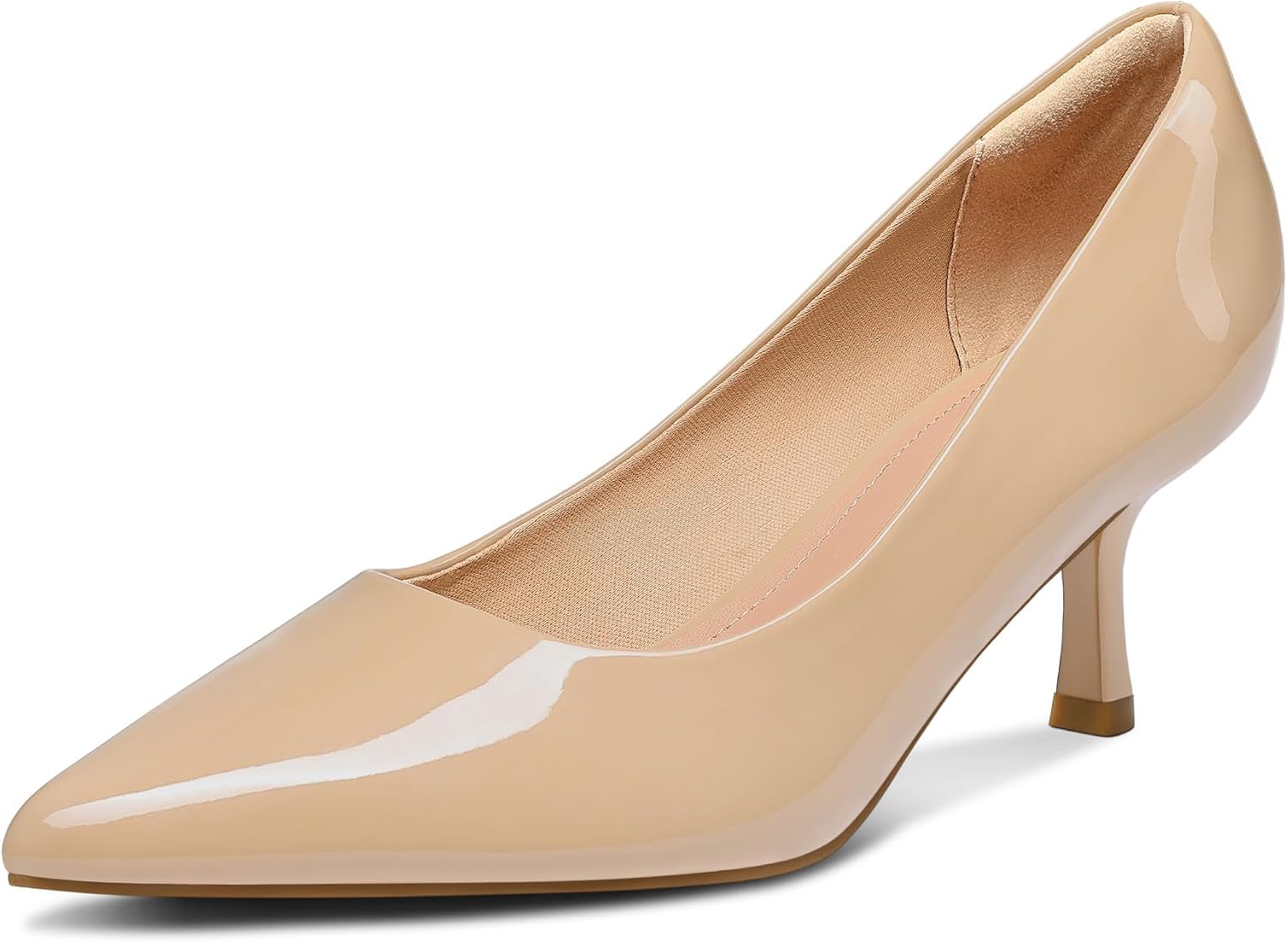 Detalle de mysoft Kitten Heels for Women: Low 2-Inch Closed Toe Wedding Dress Pumps