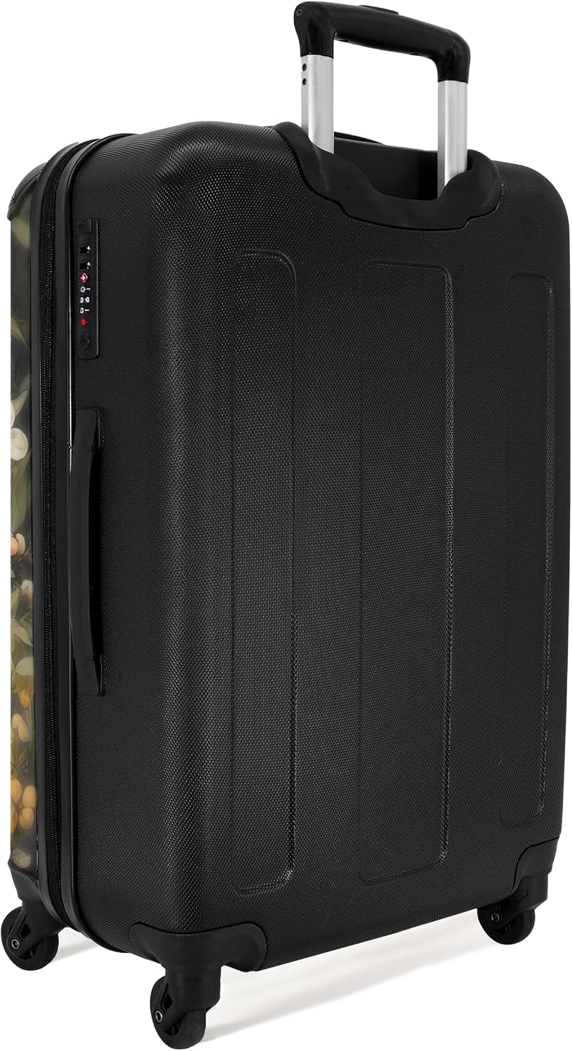 Detalle 2 de NoBoringSuitcases.com Valigia grande rigida con serratura TSA, 67 cm e 23 kg (Panda - Giallo)