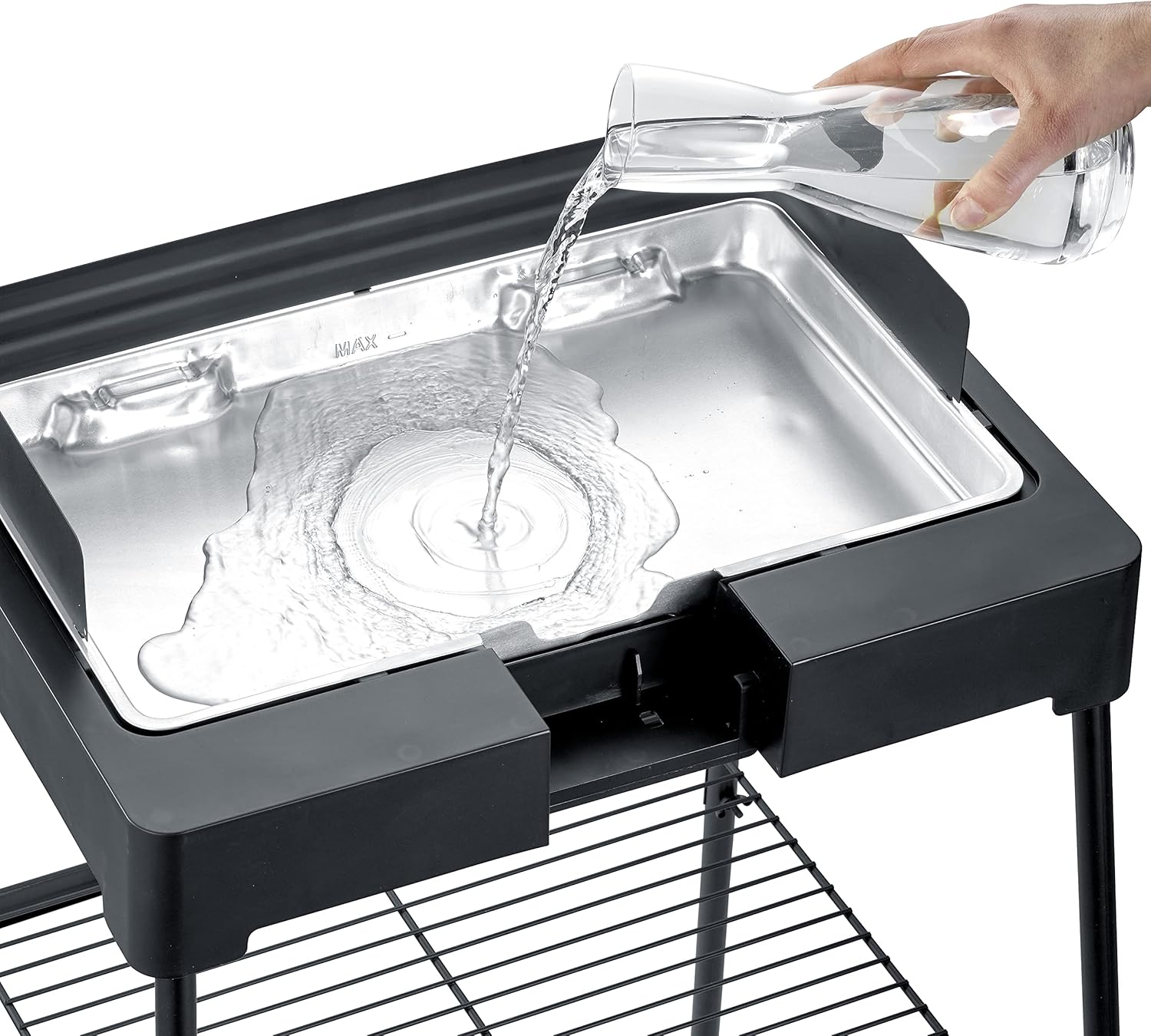 Thumbnail 4 de SEVERIN PG 8568 Barbecue elettrico 2200W in alluminio pressofuso con stand e piastra zigrinata