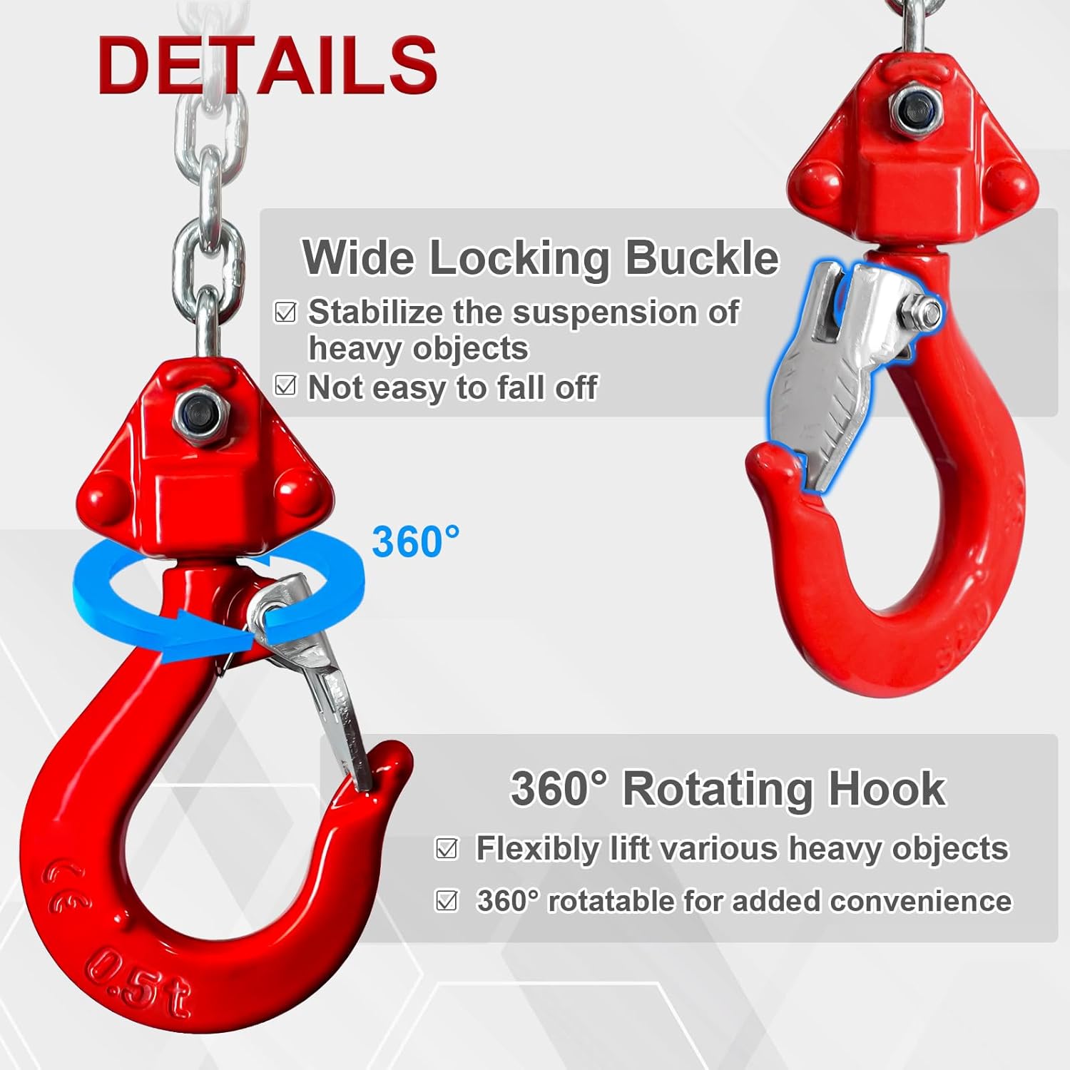 Thumbnail 3 de FITHOIST Manual Lever Chain Hoist 3/4 Ton 1650 LBS 📦