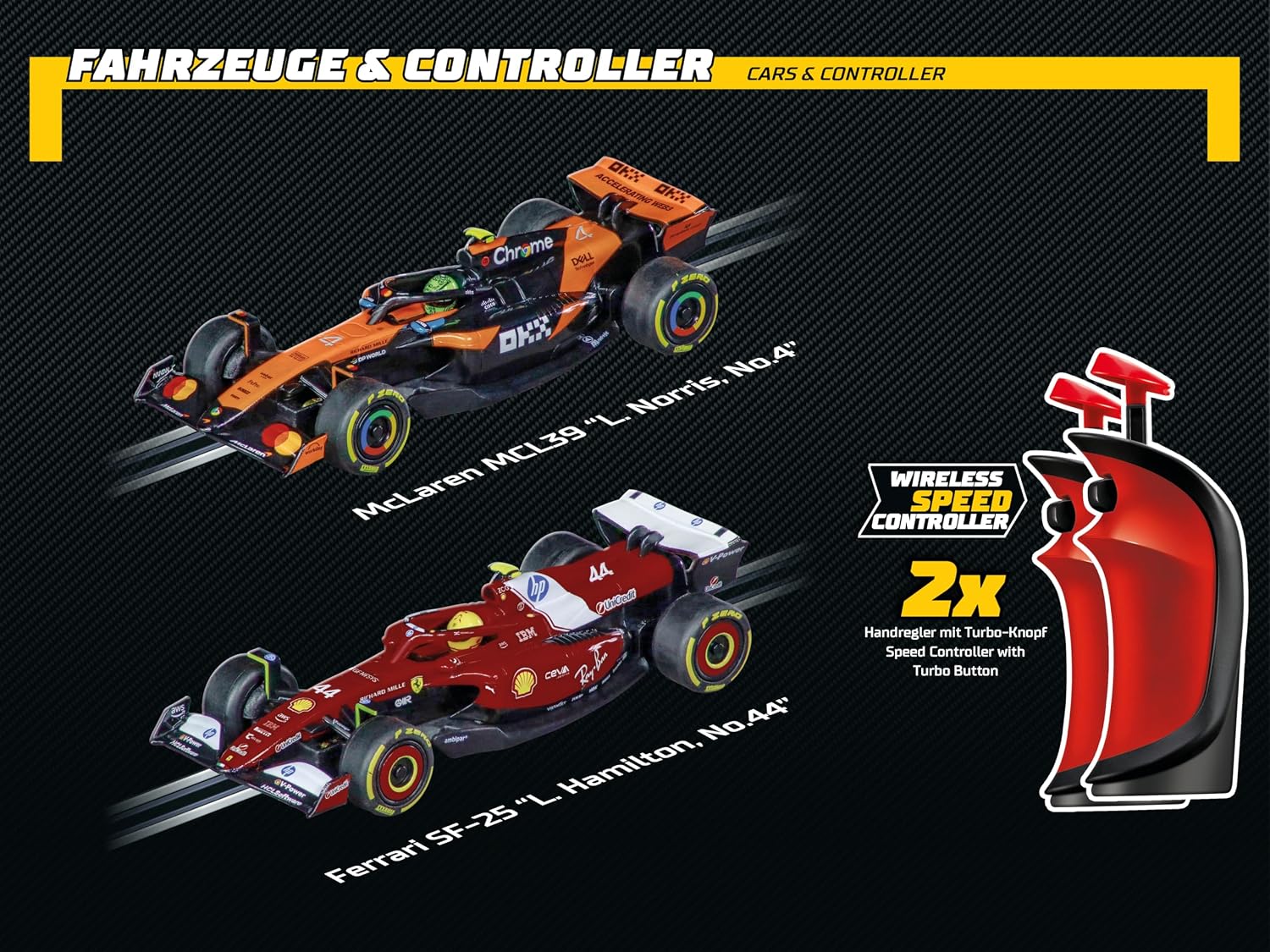 Thumbnail 4 de Super Formula Wireless – Circuit F1 sans fil 1:43 avec deux voitures Ferrari et McLaren