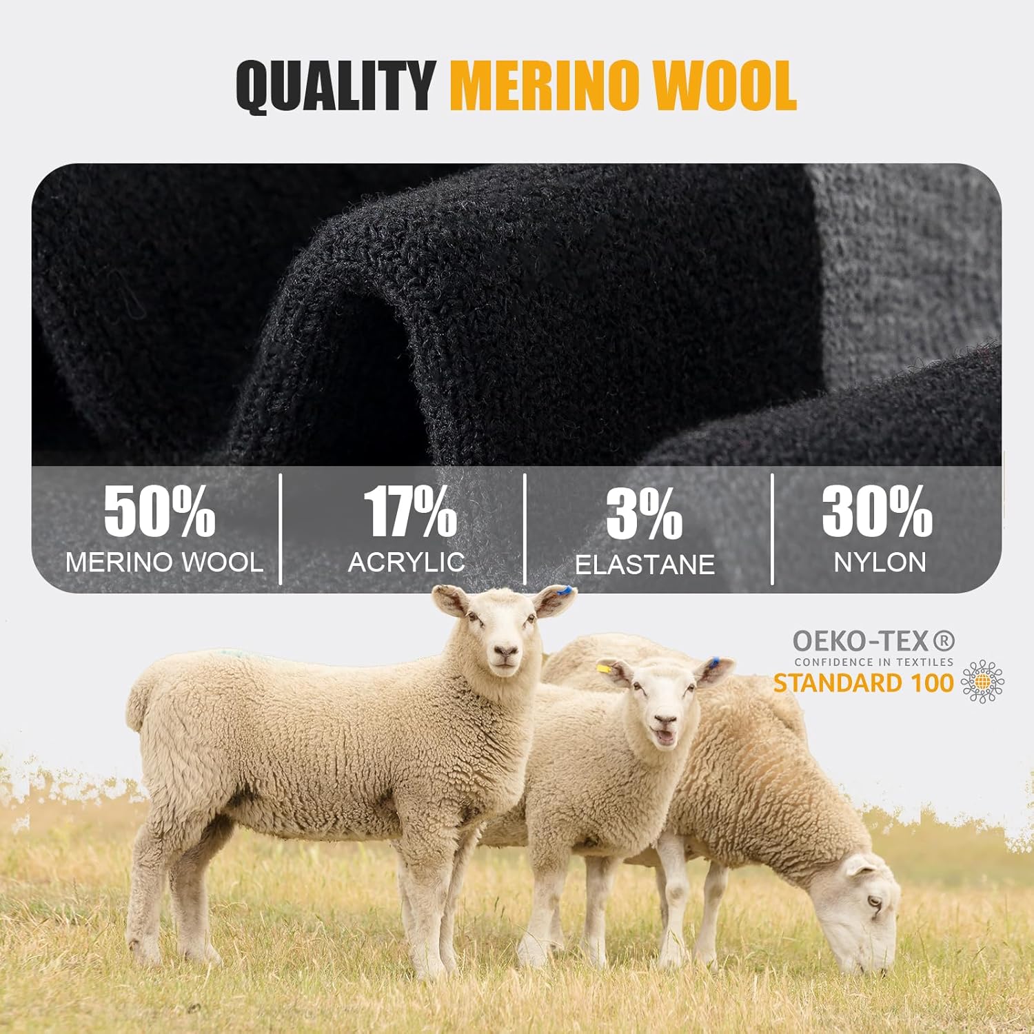 Thumbnail 5 de Merino hiking socks, thermal thick 3-pack
