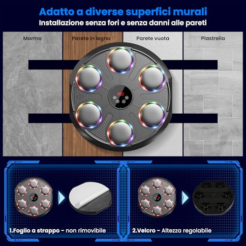 Thumbnail 4 de Infaebo Macchina da Boxe Musicale Extra Large con LED e Bluetooth 🎧