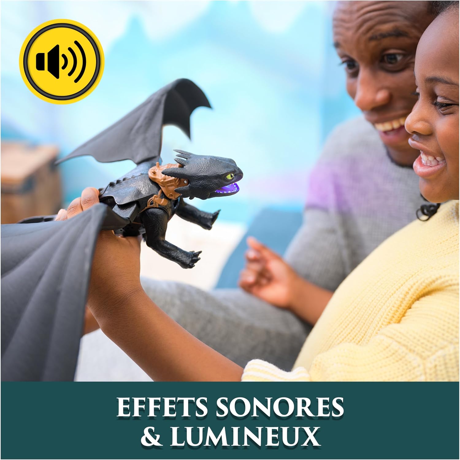 Detalle de Figurine articulée interactive Krokmou « Plasma Blast » DreamWorks Dragons (38 cm) – cadeau enfant dès 4 ans