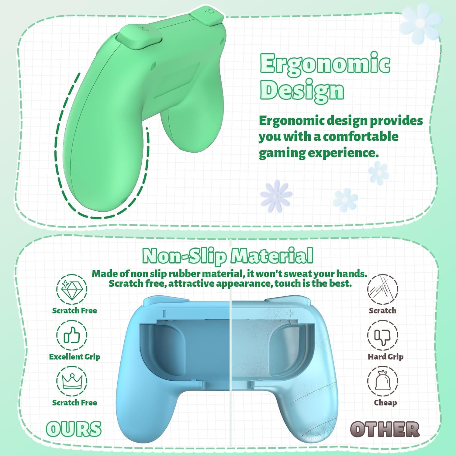 Thumbnail 1 de FASTSNAIL Switch Grips for OLED 2 Pack