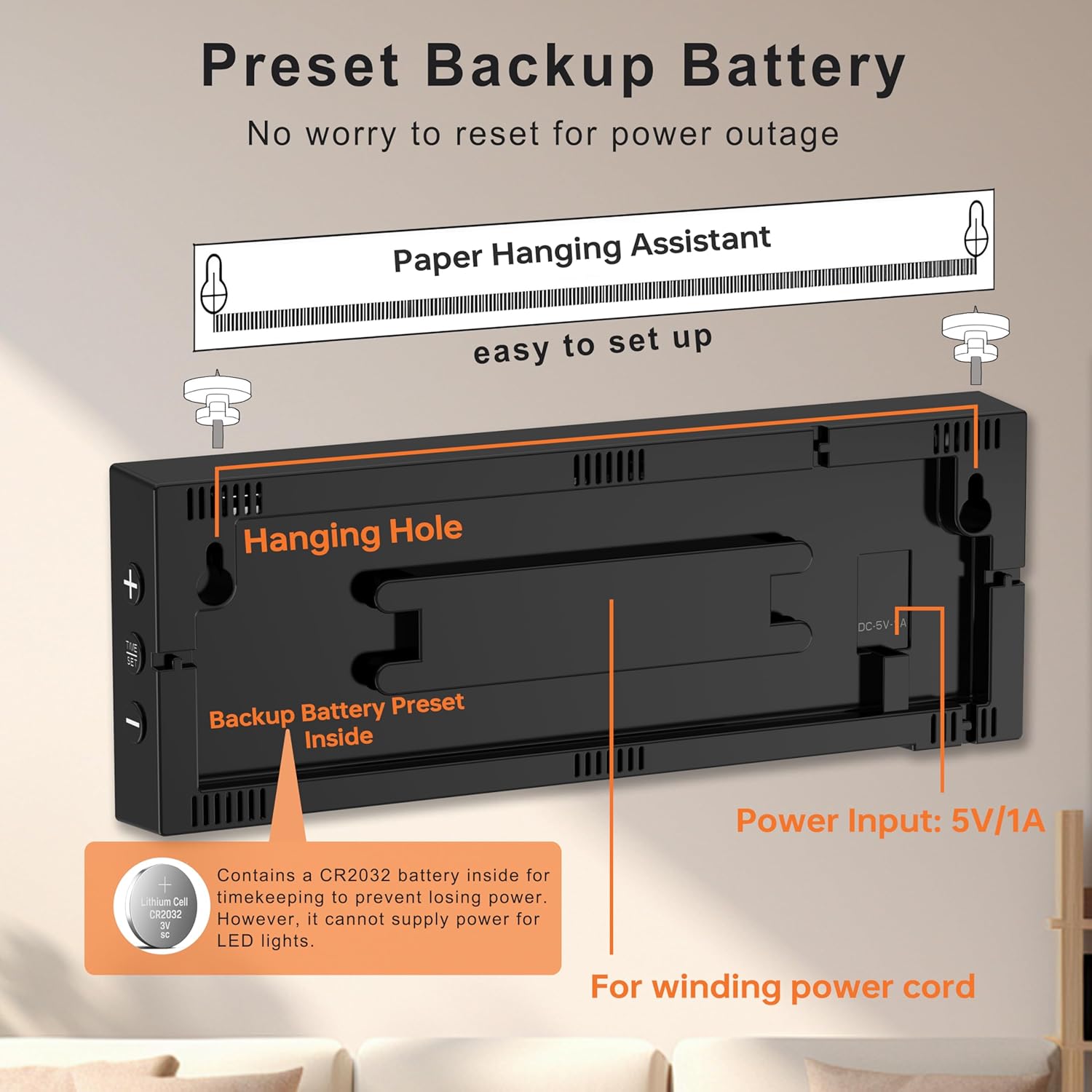 Thumbnail 5 de JALL 12" Large Digital Wall Clock RGB colors