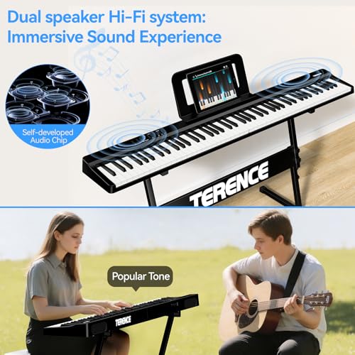 Detalle de TERENCE 88 Teclas Semi-Weighted con Soporte Z y Interfaz Bluetooth MIDI